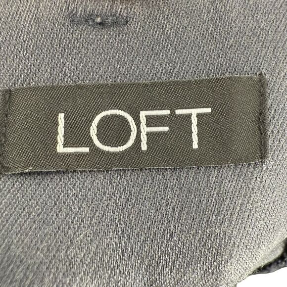 LOFT Skinny Trouser Pants Size 10 Gray Mid Rise Classic Career Wear Flat Front - Picture 2 of 7